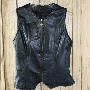 Vintage REMY GARSON Leather Vest M Medium Womens Biker Leather Motorcycle Vest